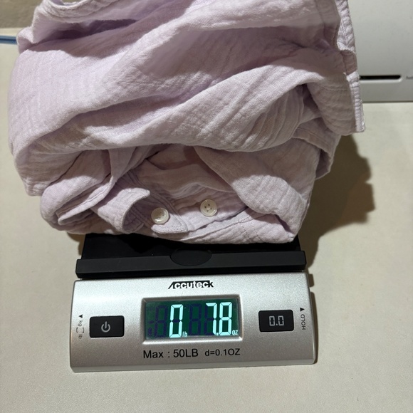 J.Crew Women Cotton Waffle Gauze long Sleeve Button Down Shirt Sz 12 Beach Coast - Picture 8 of 8